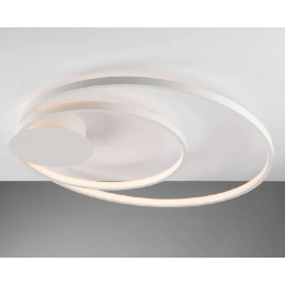 Φωτιστικό Οροφής - Πλαφονιέρα Diem LED-DIEM-PL-BCO 40W Led Φ61,5cm 6cm White Luce Ambiente Design Αλουμίνιο