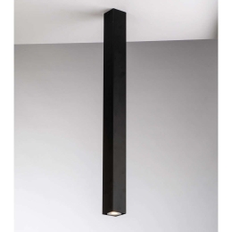 Φωτιστικό Οροφής - Πλαφονιέρα Fluke I-FLUKE-PLQ75 NERO 1xGU10 6x6x75cm Black Luce Ambiente Design Μέταλλο