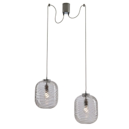 Φωτιστικό Οροφής Nereide I-NEREIDE-C-S2 TR 2xE27 Led Φ24,5cm 250cm Clear Luce Ambiente Design Γυαλί