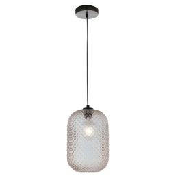 Φωτιστικό Οροφής Ashford I-ASHFORD-S20 AMB 1xE27 Φ20cm 150cm Amber Luce Ambiente Design Γυαλί