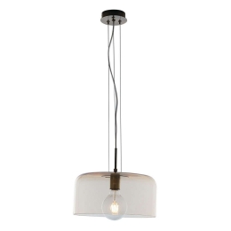 Φωτιστικό Οροφής Gibus I-GIBUS-S30 AMB 1xE27 Φ30cm 150cm Amber Luce Ambiente Design Γυαλί