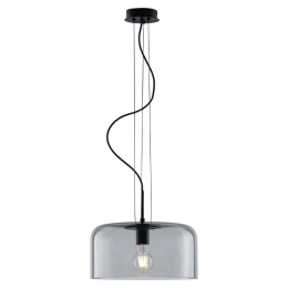 Φωτιστικό Οροφής Gibus I-GIBUS-S30 GR 1xE27 Φ30cm 150cm Fume Luce Ambiente Design Γυαλί