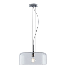 Φωτιστικό Οροφής Gibus I-GIBUS-S30 TR 1xE27 Φ30cm 150cm Clear Luce Ambiente Design Γυαλί