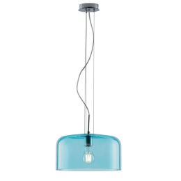Φωτιστικό Οροφής Gibus I-GIBUS-S35 BLU 1xE27 Φ35cm 150cm Blue Luce Ambiente Design Γυαλί