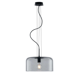 Φωτιστικό Οροφής Gibus I-GIBUS-S35 GR 1xE27 Φ35cm 150cm Fume Luce Ambiente Design Γυαλί