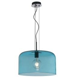 Φωτιστικό Οροφής Gibus I-GIBUS-S40 BLU 1xE27 Φ40cm 150cm Blue Luce Ambiente Design Γυαλί