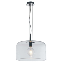 Φωτιστικό Οροφής Gibus I-GIBUS-S40 TR 1xE27 Φ40cm 150cm Clear Luce Ambiente Design Γυαλί