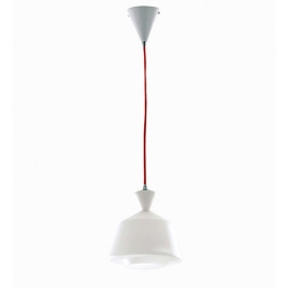 Φωτιστικό Οροφής Sugar I-SUGAR-B 1xE27 Led Φ20cm 120cm White Luce Ambiente Design Γυαλί