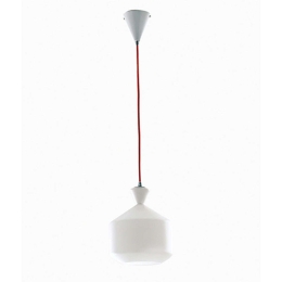 Φωτιστικό Οροφής Sugar I-SUGAR-C 1xE27 Led Φ20cm 120cm White Luce Ambiente Design Γυαλί