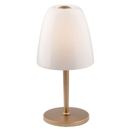 Φωτιστικό Επιτραπέζιο Ares I-ARES-L1-BCO 1xE14 Φ18cm 36cm White Luce Ambiente Design Μέταλλο,Γυαλί