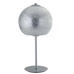 Φωτιστικό Επιτραπέζιο Vanity I-VANITY/L SIL 1xE27 Φ18cm 35cm Silver Luce Ambiente Design Μέταλλο,Γυαλί