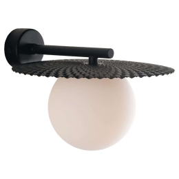 Φωτιστικό Τοίχου - Απλίκα Chaplin I-CHAPLIN-AP NER 1xG9 Led Φ22cm 16,5cm Black Luce Ambiente Design Μέταλλο,Γυαλί