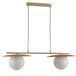 Φωτιστικό Οροφής - Ράγα Chaplin I-CHAPLIN-S2 ORO 2xE27 Led 97x146,2cm Gold Luce Ambiente Design Μέταλλο,Γυαλί