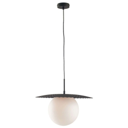 Φωτιστικό Οροφής Chaplin I-CHAPLIN-S30 NER 1xG9 Led Φ30cm 159,8cm Black Luce Ambiente Design Μέταλλο,Γυαλί