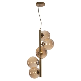 Φωτιστικό Οροφής Honey I-HONEY-S5 5xG9 Led Φ36,1cm 183cm Copper Luce Ambiente Design Μέταλλο,Γυαλί