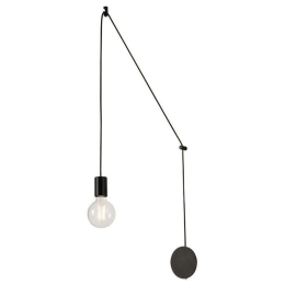 Φωτιστικό Οροφής Habitat I-HABITAT-PL1 NER 1xE27 Φ12cm 500cm Black Luce Ambiente Design Μέταλλο
