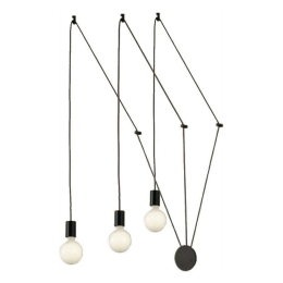 Φωτιστικό Οροφής Habitat I-HABITAT-PL3 NER 3xE27 Φ19cm 500cm Black Luce Ambiente Design Μέταλλο