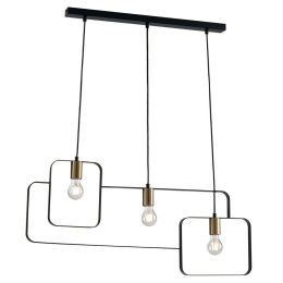 Φωτιστικό Οροφής Smith I-SMITH-S3 3xE27 88,5x150cm Black Luce Ambiente Design Μέταλλο