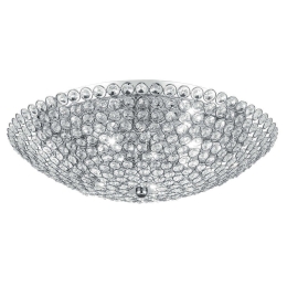 Φωτιστικό Οροφής - Πλαφονιέρα Planet I-PLANET/PL45 6xG9 Φ45cm 15cm Chrome Luce Ambiente Design Κρύσταλλο,Μέταλλο