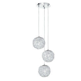 Φωτιστικό Οροφής Astra I-ASTRA/S3 3xE27 Φ40cm 120cm Chrome Luce Ambiente Design Κρύσταλλο