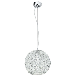 Φωτιστικό Οροφής Astra I-ASTRA/S35 1xE27 Φ35cm 120cm Chrome Luce Ambiente Design Κρύσταλλο