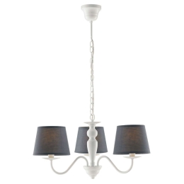 Φωτιστικό Οροφής Favola I-FAVOLA/3 3xE14 Φ56cm 100cm White-Grey Luce Ambiente Design Μέταλλο,Ύφασμα