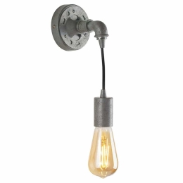 Φωτιστικό Τοίχου - Απλίκα Amarcord I-AMARCORD-AP1 ZN 1xE27 Φ10cm 26cm Grey Luce Ambiente Design Μέταλλο
