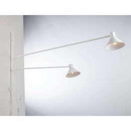 Φωτιστικό Τοίχου - Απλίκα Duetto I-DUETTO-AP2-BCO 2xE27 154x90cm White Luce Ambiente Design Μέταλλο