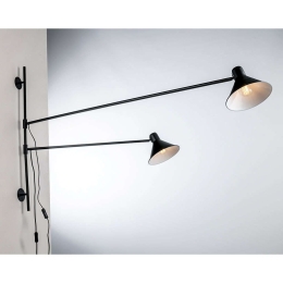 Φωτιστικό Τοίχου - Απλίκα Duetto I-DUETTO-AP2-NER 2xE27 154x90cm Black Luce Ambiente Design Μέταλλο
