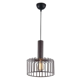 Φωτιστικό Οροφής Dayton I-DAYTON-S25 BRO 1xE27 Φ25cm 135cm Bronze Luce Ambiente Design Μέταλλο