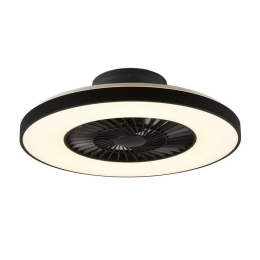 Ανεμιστήρας Οροφής Halmstad R62672132 Με Φως Led 3000 - 6500Κ Και Τηλεχειριστήριο D59,3x20,5cm Black RL Lighting Διάμετρος 60cm