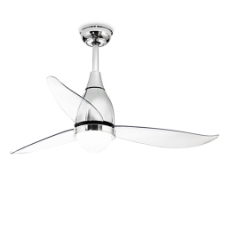Ανεμιστήρας Οροφής Lula 7168 CL CT Με Φως Led 3000K 4000K 6000K Και Τηλεχειριστήριο D132x38cm Chrome Perenz Διάμετρος 132cm
