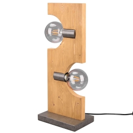 Φωτιστικό Επιτραπέζιο Tailor 514300230 15x22x52cm 2xE27 10W Natural-Grey Trio Lighting