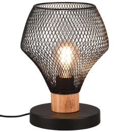 Φωτιστικό Επιτραπέζιο Valeria R51281032 18x25cm 1xE27 40W Black-Natural RL Lighting