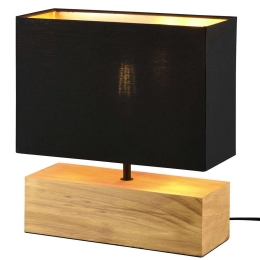 Φωτιστικό Επιτραπέζιο Woody R50181080 30x12x30cm 1xE27 60W Natural-Black RL Lighting