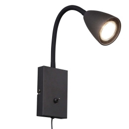 Φωτιστικό Τοίχου Wanda 202670132 8x23cm 1xGU10 10W Black Trio Lighting