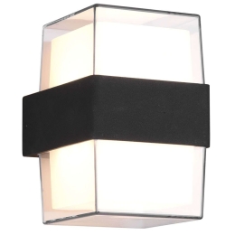 Φωτιστικό Τοίχου - Απλίκα Molina R22062142 9x13cm 2xLed 550Lm 4,6W Black-White RL Lighting