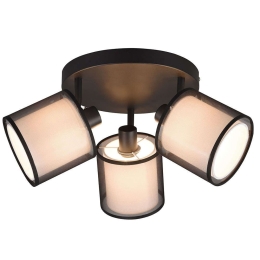 Φωτιστικό Οροφής - Σποτ Burton 811430332 Φ49x22cm 3xE14 28W Black-White Trio Lighting