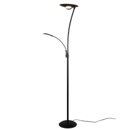 Φωτιστικό Δαπέδου Granby 424310232 29x180cm Dim Led 3400Lm 29W/650Lm 6,5W Black Trio Lighting