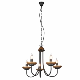 Φωτιστικό Οροφής Livia 101700532 57x150cm 5xE14 28W Black-Gold Trio Lighting