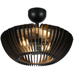 Φωτιστικό Οροφής - Πλαφονιέρα Colino 615900232 Φ40x26cm 2xE27 40W Black Trio Lighting
