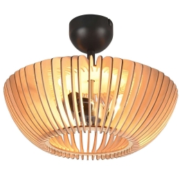 Φωτιστικό Οροφής - Πλαφονιέρα Colino 615900242 Φ40x26cm 2xE27 40W Anthracite-Natural Trio Lighting