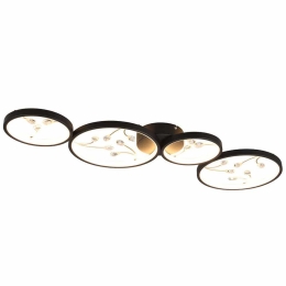 Φωτιστικό Οροφής - Πλαφονιέρα Groovy 642110432 95x40x6cm Dim Led 4600Lm 37W Black-Brass Trio Lightin