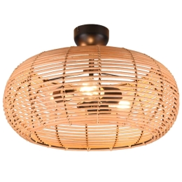 Φωτιστικό Οροφής - Πλαφονιέρα Inga 612200336 Φ50x30cm 3xE27 40W Natural Trio Lighting