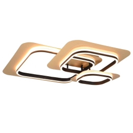 Φωτιστικό Οροφής - Πλαφονιέρα Lugo 642910380 74x74x13cm Dim Led 6150Lm 50W Black-Gold Trio Lighting