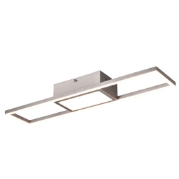 Φωτιστικό Οροφής - Πλαφονιέρα Rigido R67172107 60x13x6cm Dim Led 2800Lm 22W Nickel RL Lighting