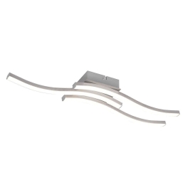 Φωτιστικό Οροφής - Πλαφονιέρα Route R62473407 56x12x7cm 3xLed 5W 4000K Nickel-White RL Lighting