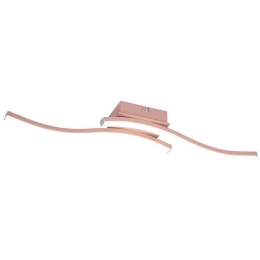 Φωτιστικό Οροφής - Πλαφονιέρα Route R62472499 56x9x7cm 2xLed 600Lm 5W 4000K Rose Gold RL Lighting