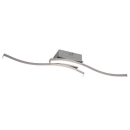 Φωτιστικό Οροφής - Πλαφονιέρα Route R62472407 56x9x7cm 2xLed 600Lm 5W 4000K Nickel-White RL Lighting