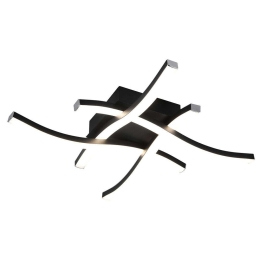 Φωτιστικό Οροφής - Πλαφονιέρα Route R62474432 46x46x7cm 4xLed 600Lm 5W 4000K Black-White RL Lighting